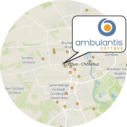 Kartenausschnitt für die Firma Ambulantis Pflege CB GmbH