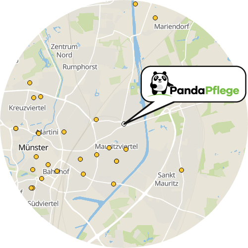 Kartenausschnitt für die Firma Panda Pflege GmbH