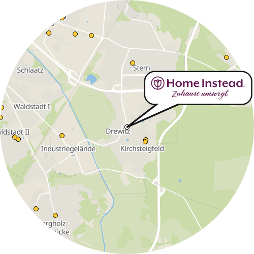 Kartenausschnitt für die Firma HISB Betreuungsdienst Potsdam GmbH & Co. KG