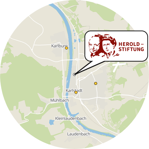 Kartenausschnitt für die Firma Herold-Stiftung - Haus Karlstadt