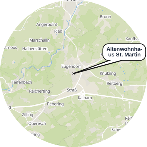 Kartenausschnitt für die Firma Altenwohnhaus St. Martin