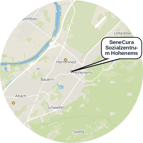 Kartenausschnitt für die Firma SeneCura Sozialzentrum Hohenems