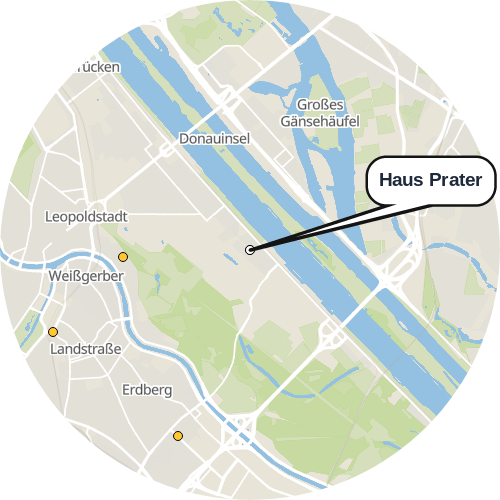 Kartenausschnitt für die Firma Haus Prater