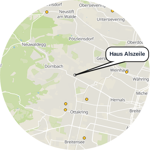 Kartenausschnitt für die Firma Haus Alszeile