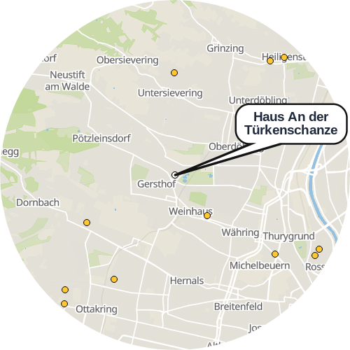 Kartenausschnitt für die Firma Haus An der Türkenschanze