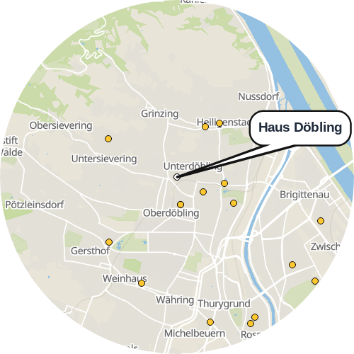 Kartenausschnitt für die Firma Haus Döbling