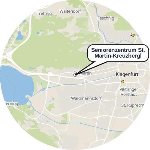 Kartenausschnitt für die Firma Seniorenzentrum St. Martin-Kreuzbergl