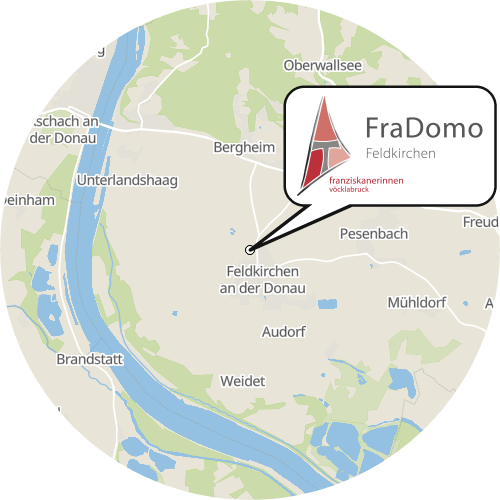 Kartenausschnitt für die Firma FraDomo Feldkirchen an der Donau
