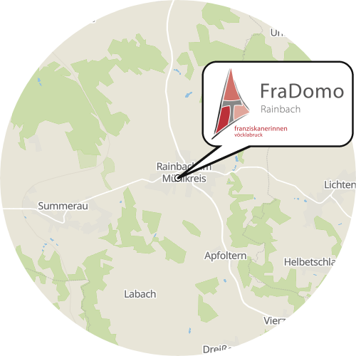Kartenausschnitt für die Firma FraDomo Rainbach