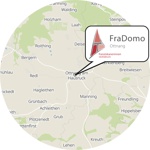 Kartenausschnitt für die Firma FraDomo Ottnang