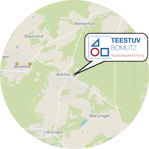 Kartenausschnitt für die Firma Tagespflege Teestuv Bomlitz