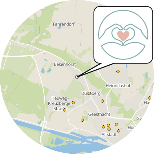 Kartenausschnitt für die Firma Mamata Betreuungs & Pflegedienst