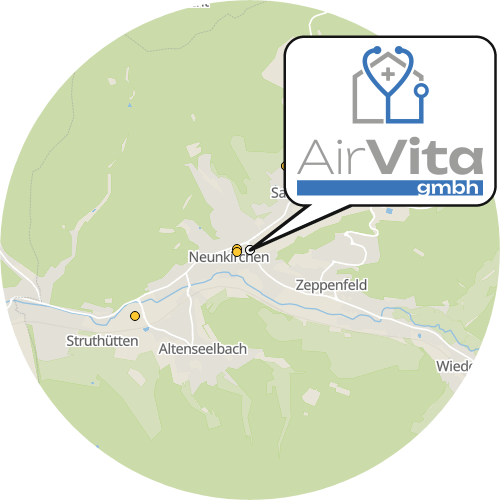 Kartenausschnitt für die Firma AirVita AIP GmbH