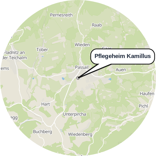 Kartenausschnitt für die Firma Pflegeheim Kamillus