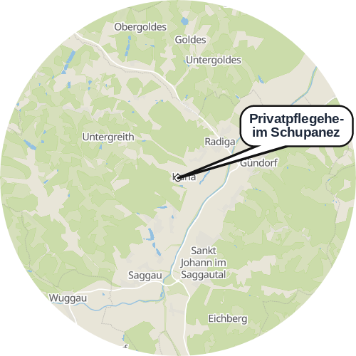 Kartenausschnitt für die Firma Privatpflegeheim Schupanez