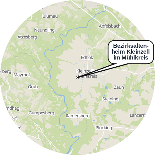 Kartenausschnitt für die Firma Bezirksaltenheim Kleinzell im Mühlkreis
