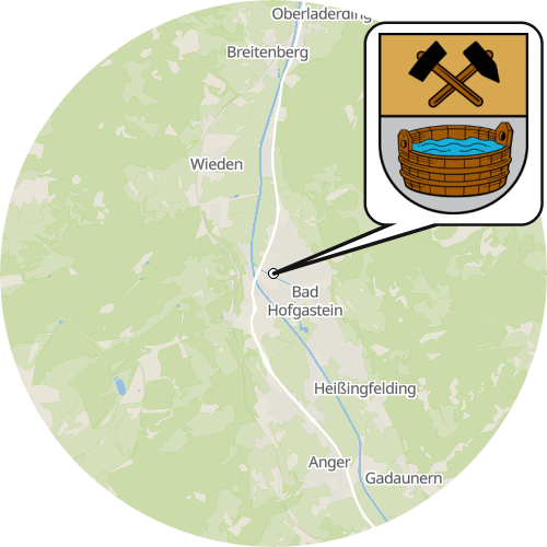 Kartenausschnitt für die Firma Seniorenheim der Marktgemeinde Bad Hofgastein