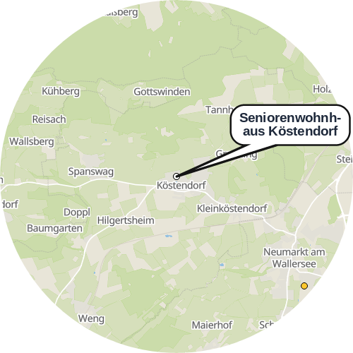 Kartenausschnitt für die Firma Seniorenwohnhaus Köstendorf
