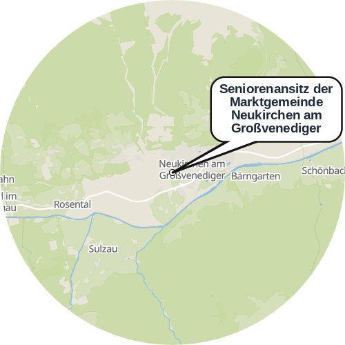 Kartenausschnitt für die Firma Seniorenansitz der Marktgemeinde Neukirchen am Großvenediger