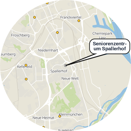 Kartenausschnitt für die Firma Seniorenzentrum Spallerhof