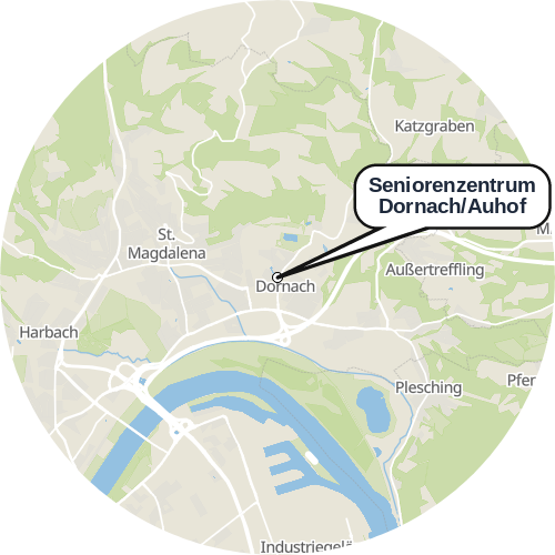 Kartenausschnitt für die Firma Seniorenzentrum Dornach/Auhof