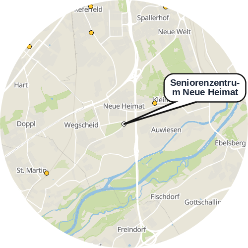 Kartenausschnitt für die Firma Seniorenzentrum Neue Heimat