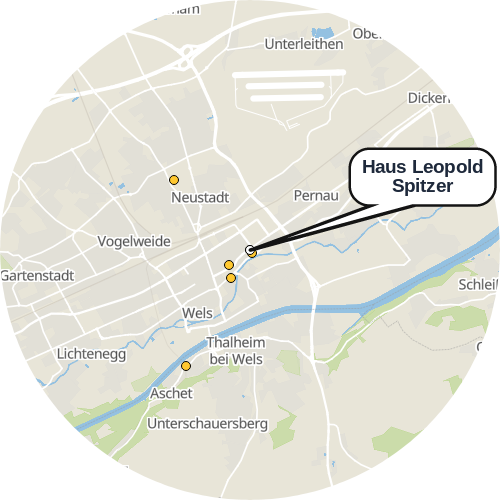 Kartenausschnitt für die Firma Haus Leopold Spitzer