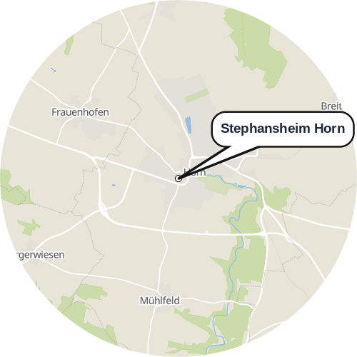 Kartenausschnitt für die Firma Stephansheim Horn