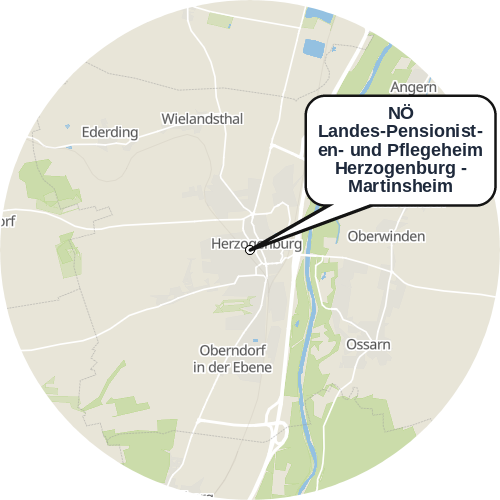 Kartenausschnitt für die Firma NÖ Landes-Pensionisten- und Pflegeheim Herzogenburg - Martinsheim