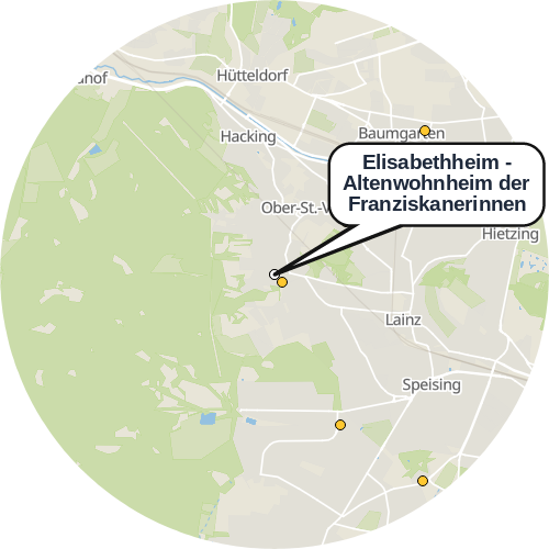 Kartenausschnitt für die Firma Elisabethheim - Altenwohnheim der Franziskanerinnen