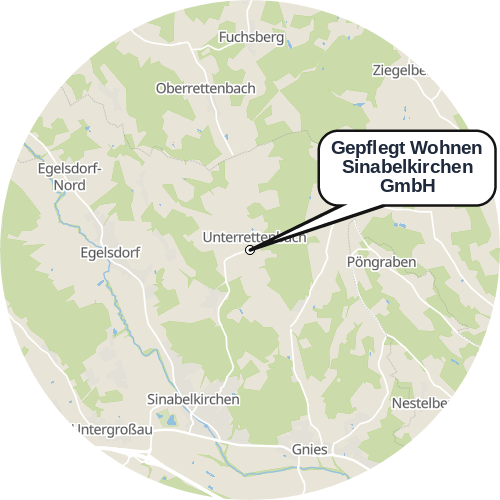 Kartenausschnitt für die Firma Gepflegt Wohnen Sinabelkirchen GmbH