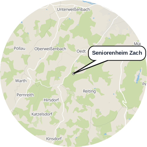 Kartenausschnitt für die Firma Seniorenheim Zach