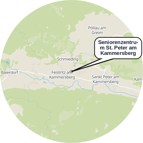 Kartenausschnitt für die Firma Seniorenzentrum St. Peter am Kammersberg