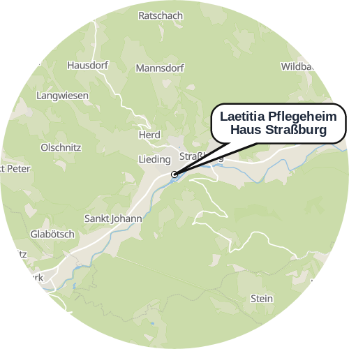 Kartenausschnitt für die Firma Laetitia Pflegeheim Haus Straßburg