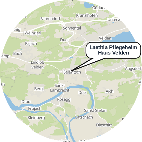 Kartenausschnitt für die Firma Laetitia Pflegeheim Haus Velden