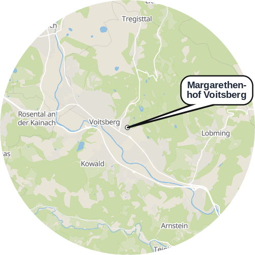 Kartenausschnitt für die Firma Margarethenhof Voitsberg
