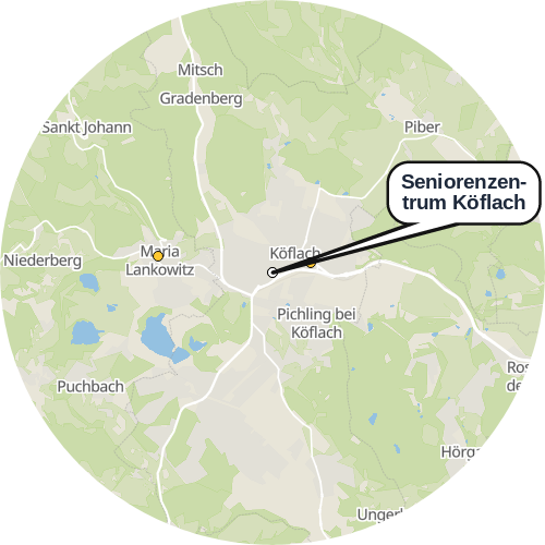 Kartenausschnitt für die Firma Seniorenzentrum Köflach