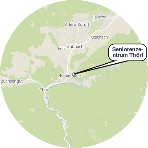 Kartenausschnitt für die Firma Seniorenzentrum Thörl
