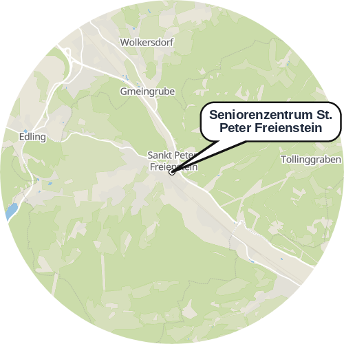 Kartenausschnitt für die Firma Seniorenzentrum St. Peter Freienstein